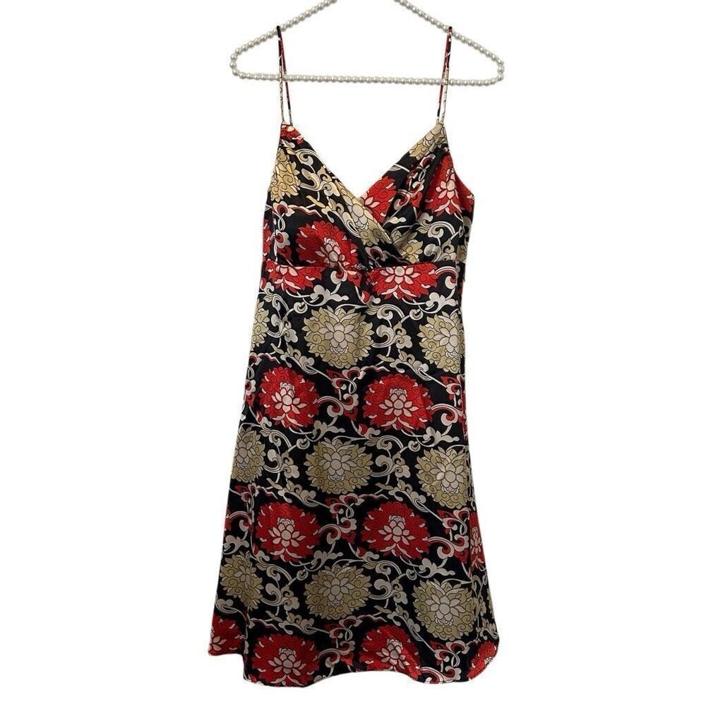 Vintage Onyx dress Sz 10 Floral Empire Waist Cocktail Y2K 90s Babydoll fairy got